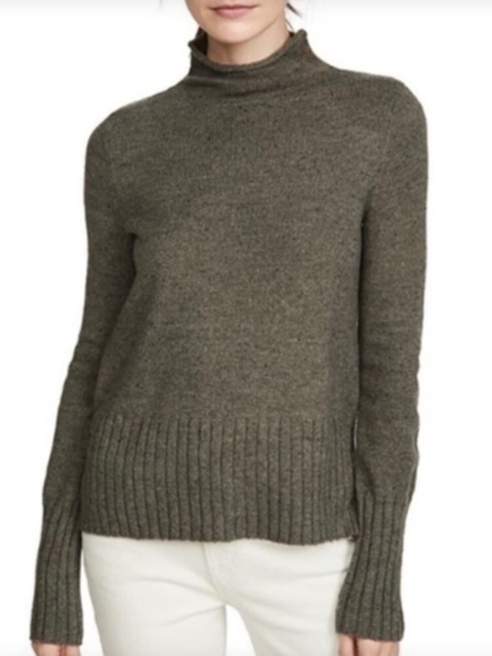 ✨NWT✨ MADEWELL Donegal Inland Turtleneck Sweater Coziest Yarn Mockneck Green SM - Picture 3 of 6